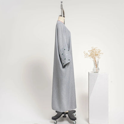 Embroidered  Cardigan Robe
