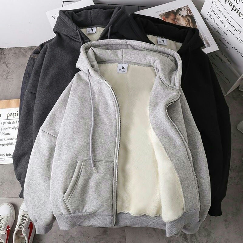 Loose Fit Hooded Zipper Cardigan Drip Depot