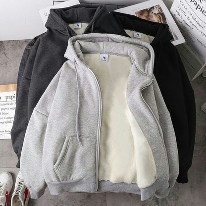 Loose Fit Hooded Zipper Cardigan Drip Depot