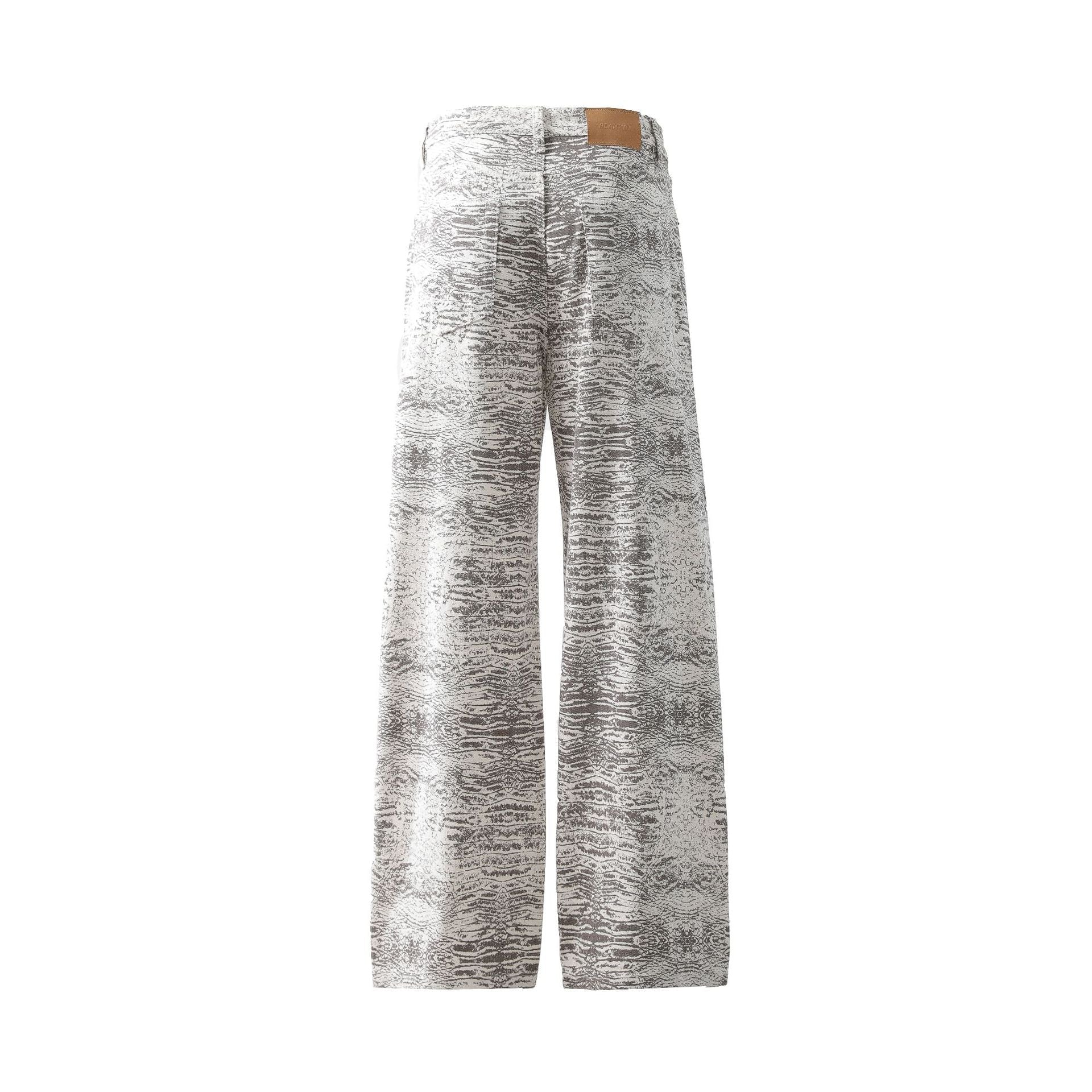 Retro Bootcut Denim Jeans with Snake Pattern Drip Depot