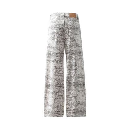 Retro Bootcut Denim Jeans with Snake Pattern Drip Depot