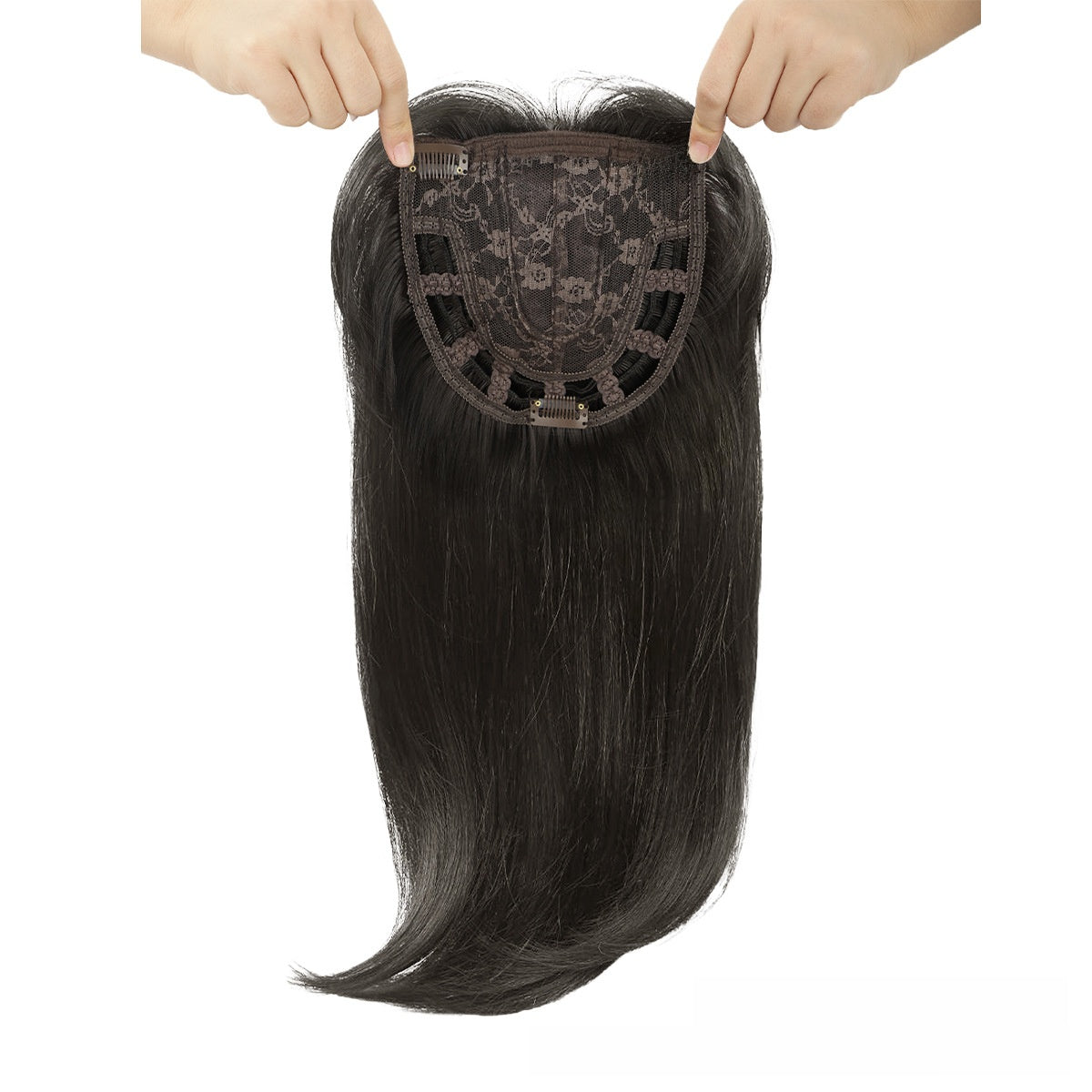 Synthetic Middle Part Hairpiece with Straight Long Hair