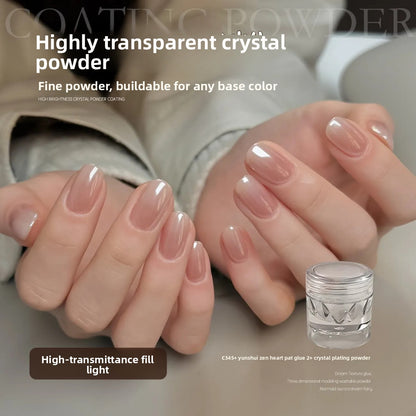 High-transparency coated crystal powder for nail art salon use