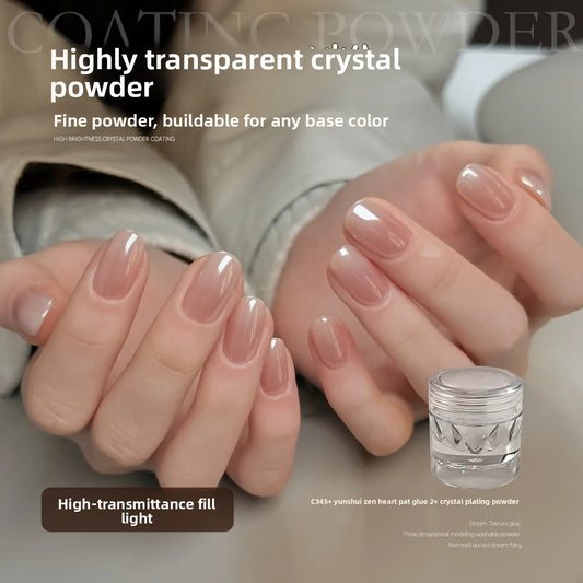 High-transparency coated crystal powder for nail art salon use