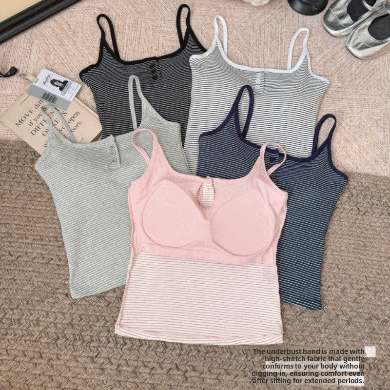 Striped Cotton Camisole