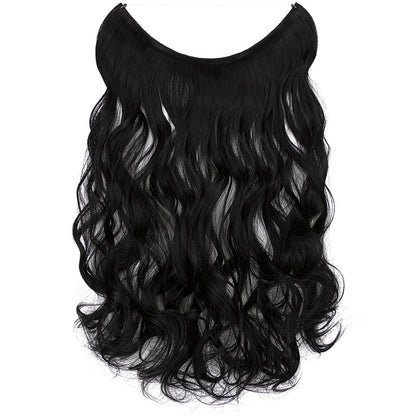 Seamless Fish Line Hair Extension Curly Synthetic Wig
