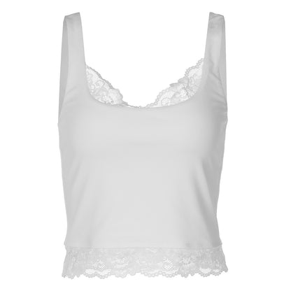 Lace Trim Slim Fit  Tank Top