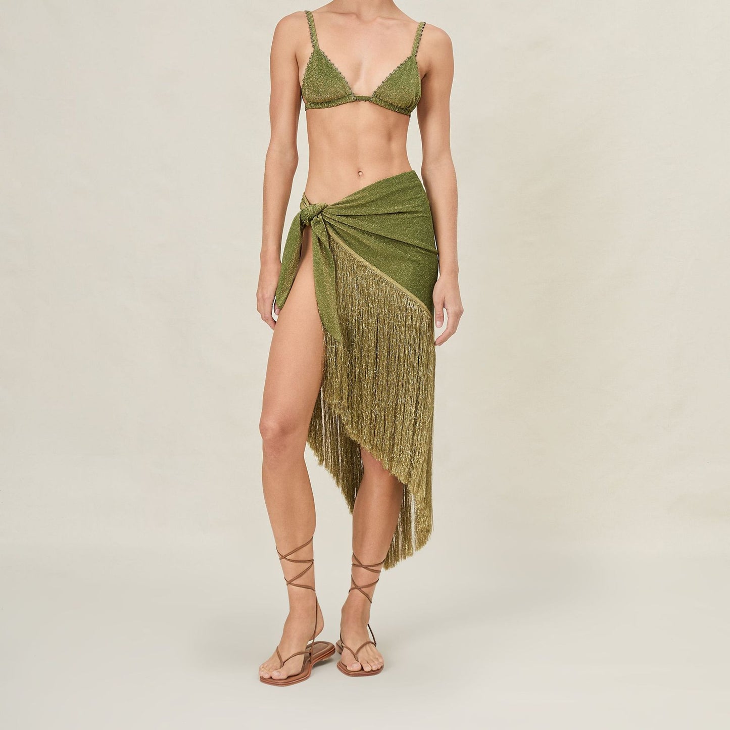 Multi-Wear Sequin Tassel Top and Skirt Set