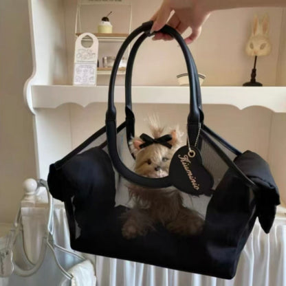 French Style Mesh Pet Carrier Bag