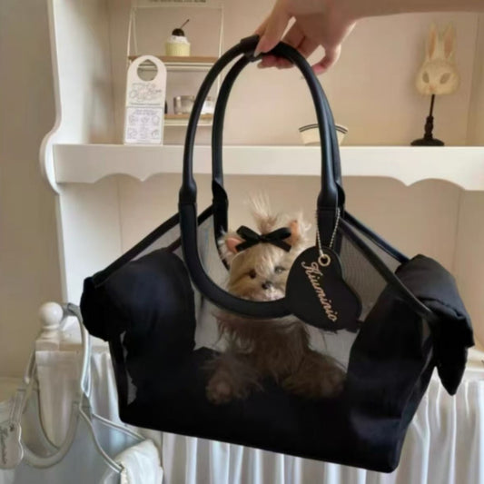 French Style Mesh Pet Carrier Bag