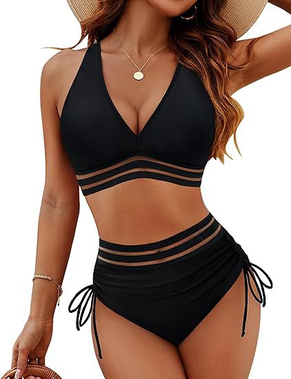 Women's High-Waisted Push-Up Bikini Set