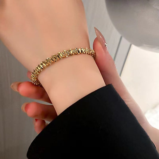 Vintage Double Round Head Open Bracelet Drip Depot