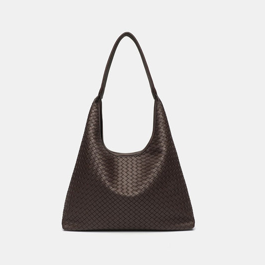 Retro Woven PU Leather Shoulder Bag