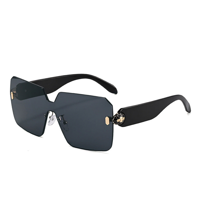 Rimless Cut Edge Snake Head Sunglasses