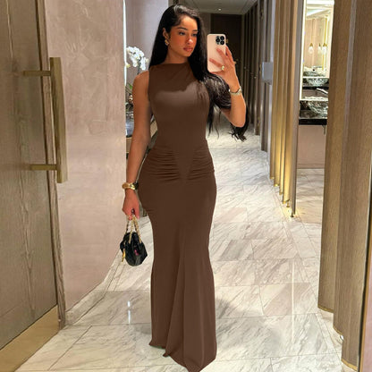 Slim Fit Pleated Dress