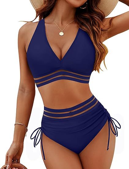 Women's High-Waisted Push-Up Bikini Set