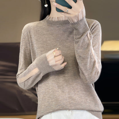 Lace Detail Knit Pullover Top