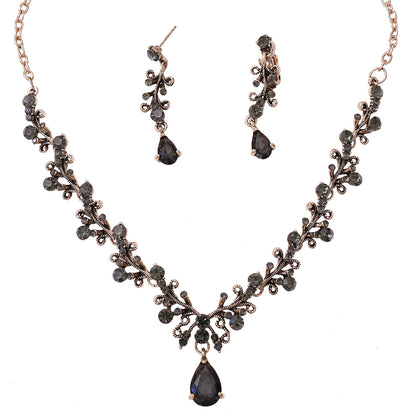 Bridal Zircon Necklace and Earrings Set