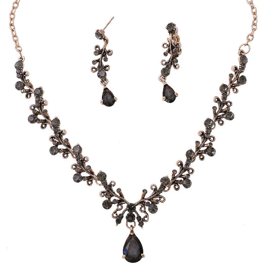 Bridal Zircon Necklace and Earrings Set