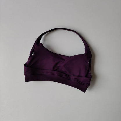 High-Elastic Halter Sports Bra with Removable Pads