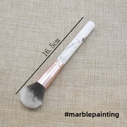 Marble Makeup Brush Pattern Flame Highlight Contour Blush Brush for Beginners