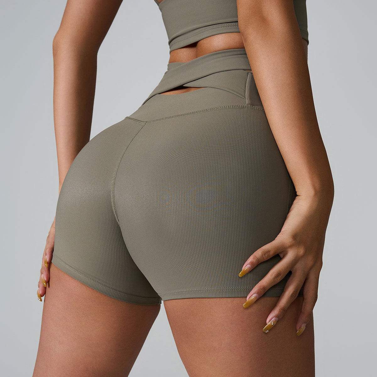 Womens High Waist Yoga Shorts Drip Depot