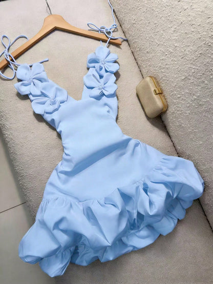 Floral Strap Holiday Dress