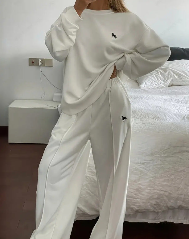 Casual Sweatshirt and Sweatpants Set