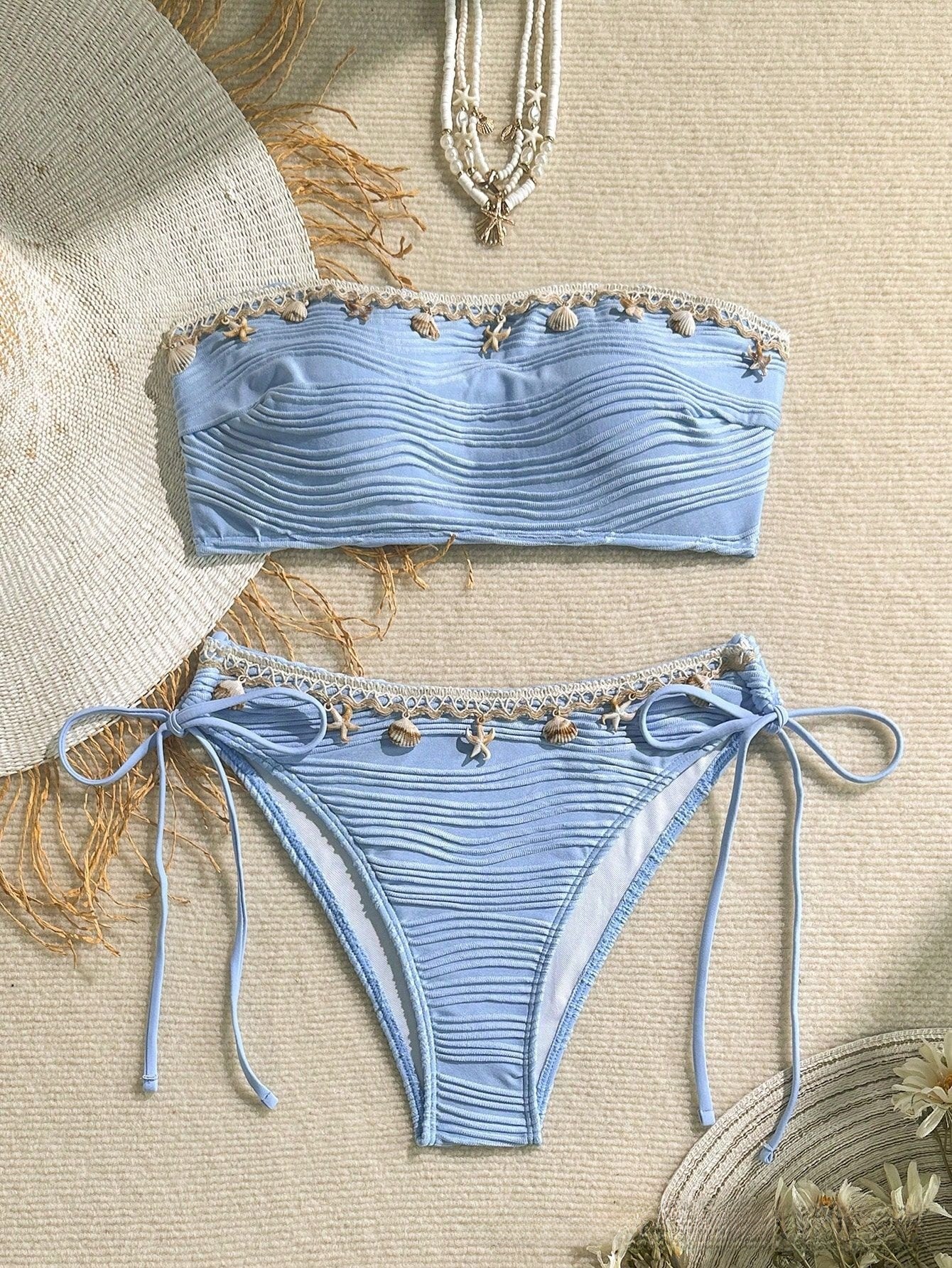 Strapless Shell Bikini Swimwear
