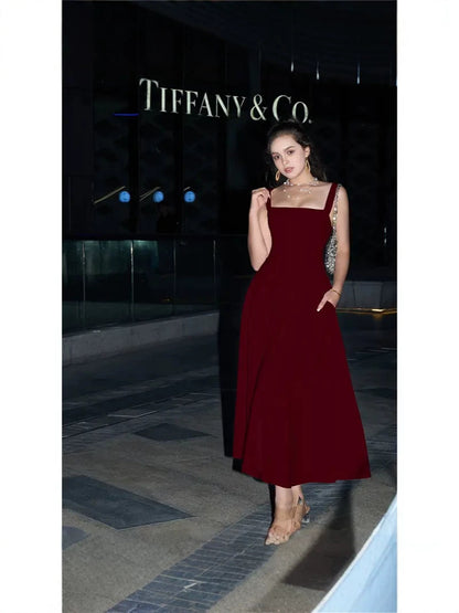Elegant Long Sleeveless Dress