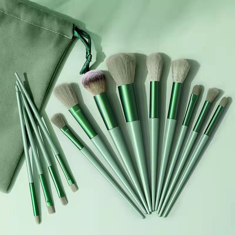 13-Piece Makeup Brush Set with Velvet Bag