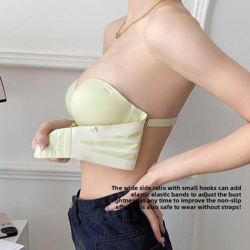 Pull-string adjustable bra without steel underwire Drip Depot