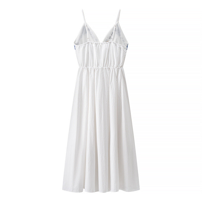Chinoiserie Embroidered Suspender Dress