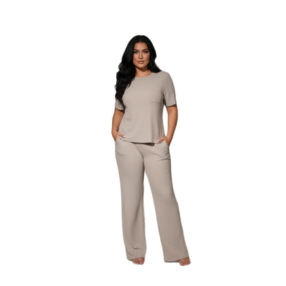 Textured Waffle Casual Set