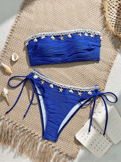 Strapless Shell Bikini Swimwear