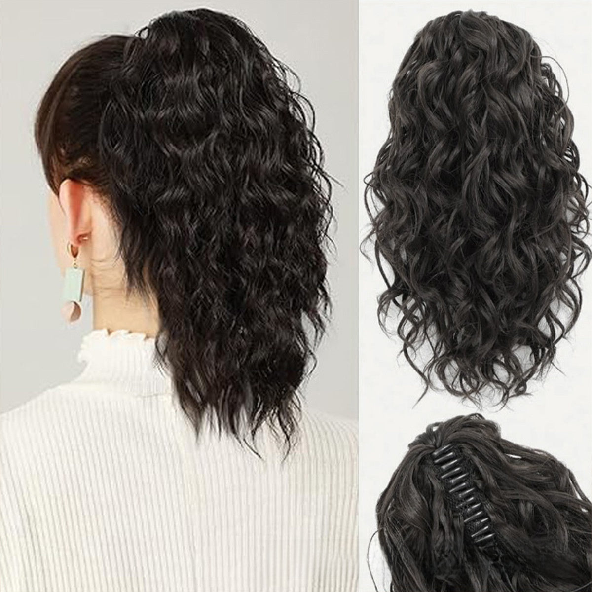 Water Wave Ponytail Hair Extension with Clip Drip Depot