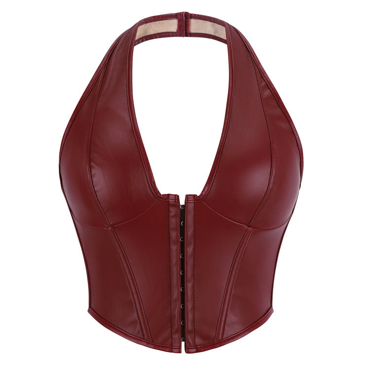 Solid Color Fishbone Corset