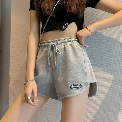 Womens High Waisted A-Line Sports Shorts
