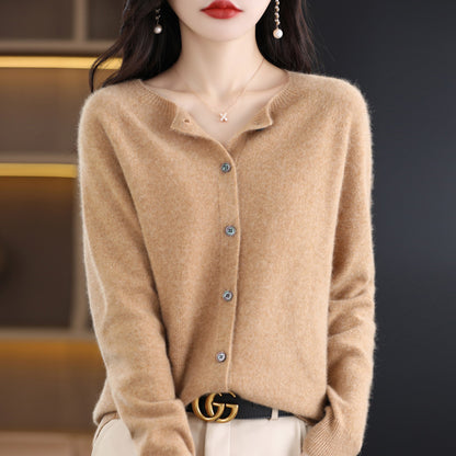 Womens Wool Blend Cardigan Sweater