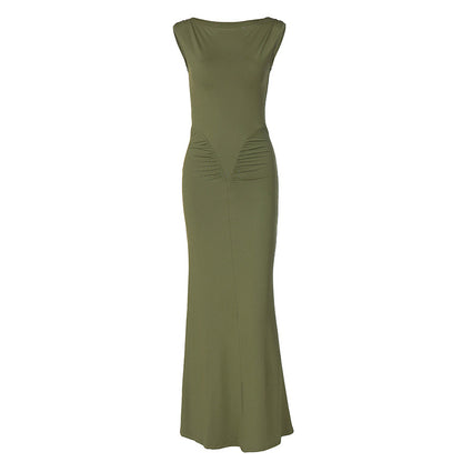 Slim Fit Pleated Dress