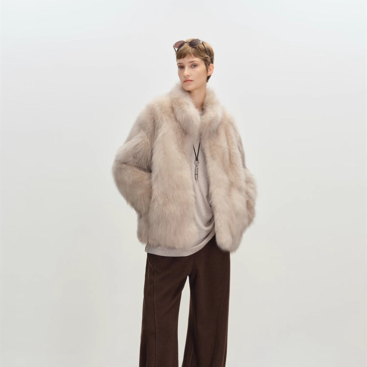 Mid-Length Imitation Fur Coat