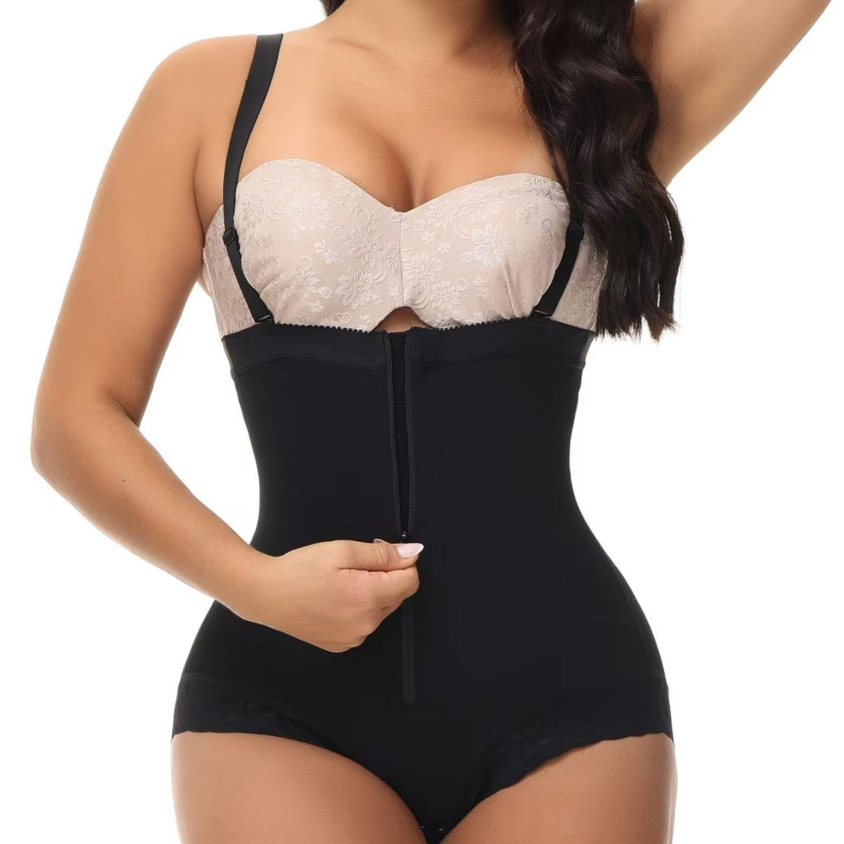 Zipper Front Body Shaping Garment Drip Depot
