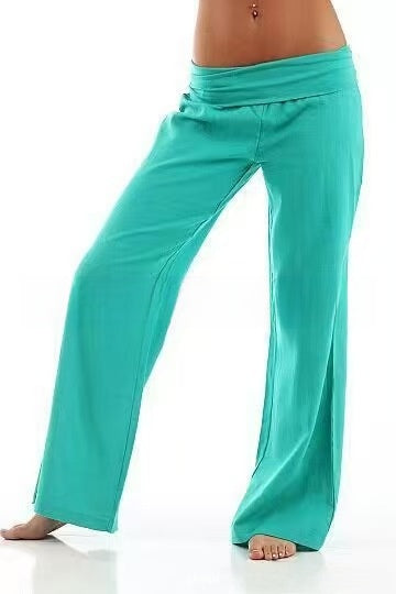 Elastic Waistband Versatile Wide-Leg Elastic Pants Drip Depot