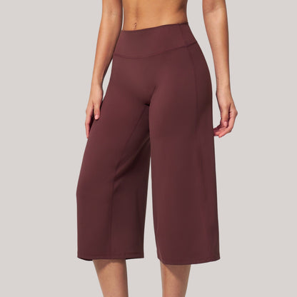 Summer Brushed Fleece Cropped Yoga Pants