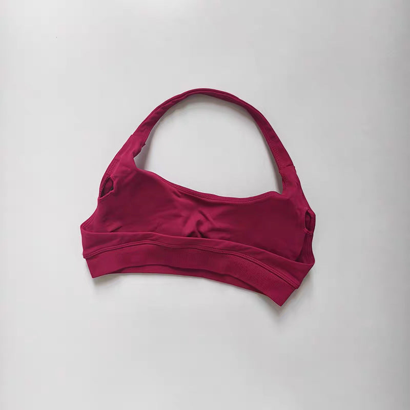 High-Elastic Halter Sports Bra with Removable Pads