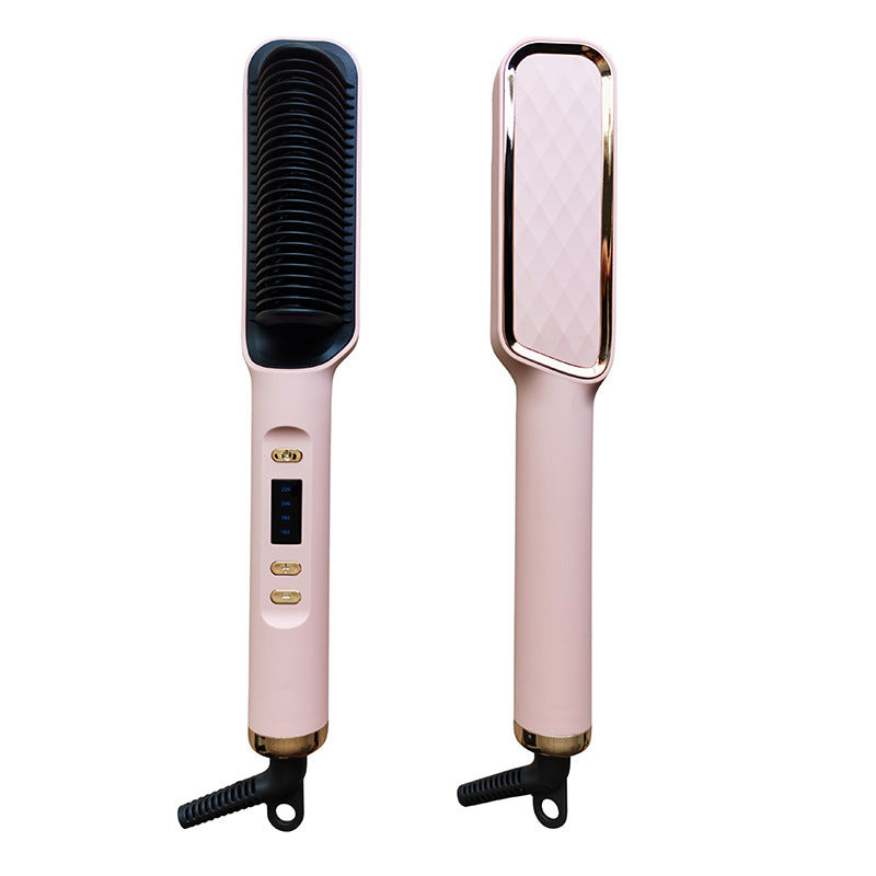 LCD Hair Straightening Comb with Negative Ion Technology Drip Depot