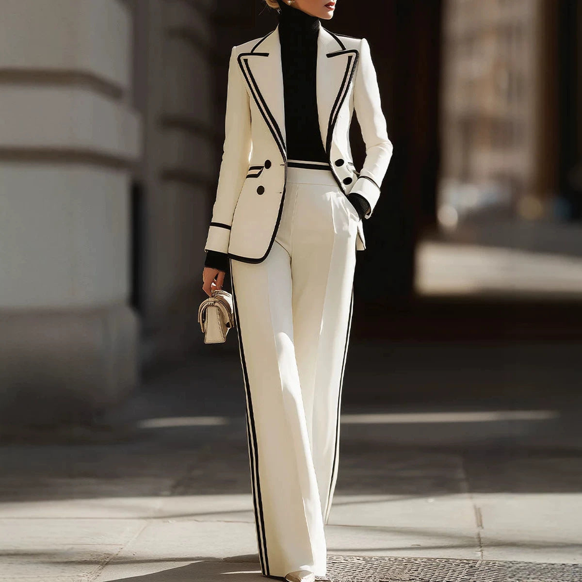 Double Breasted Blazer and Trouser Set