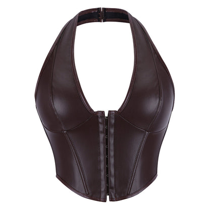 Solid Color Fishbone Corset