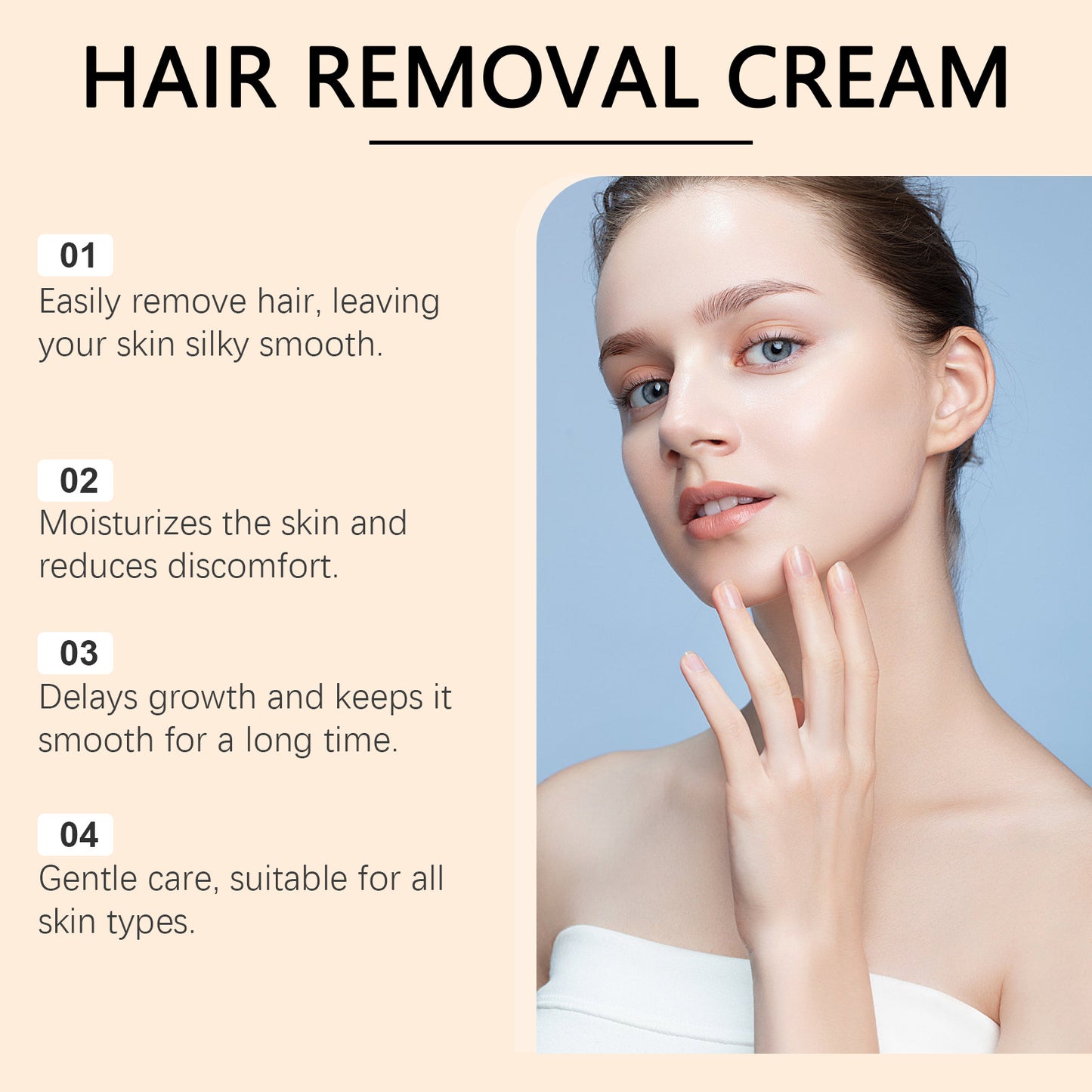 Body and Face Hair Removal Cream