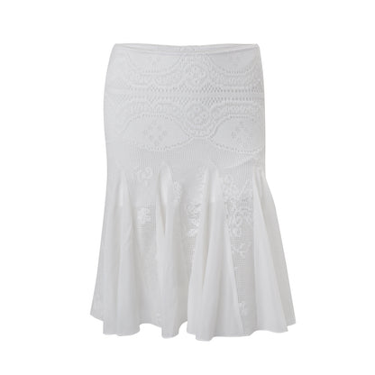 Square Neck Crop Top Fishtail Skirt Set